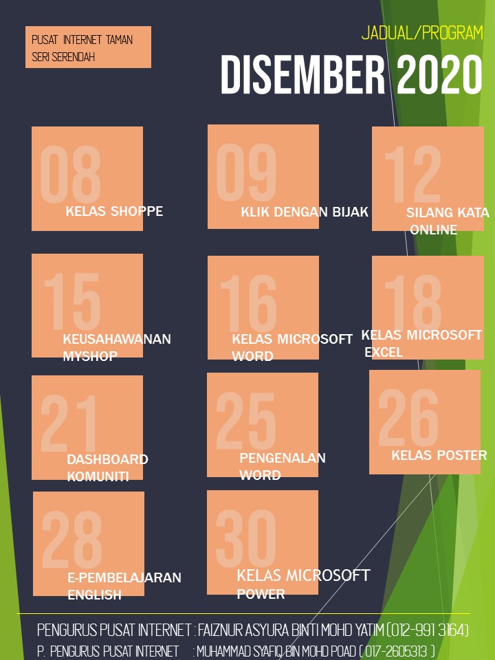 JADUAL PROGRAM DECEMBER